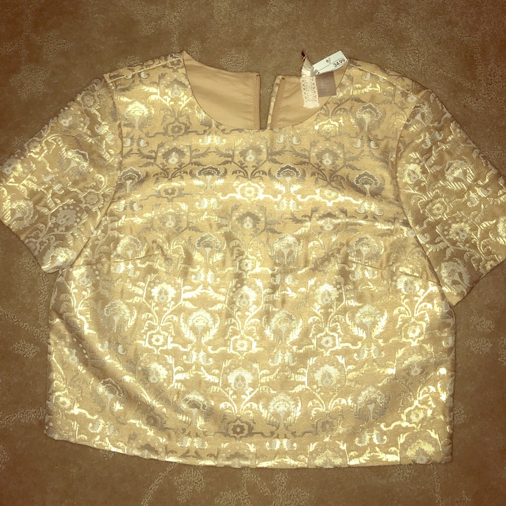 Gold H&M Shirt Size 6 NEW WITH TAGS
